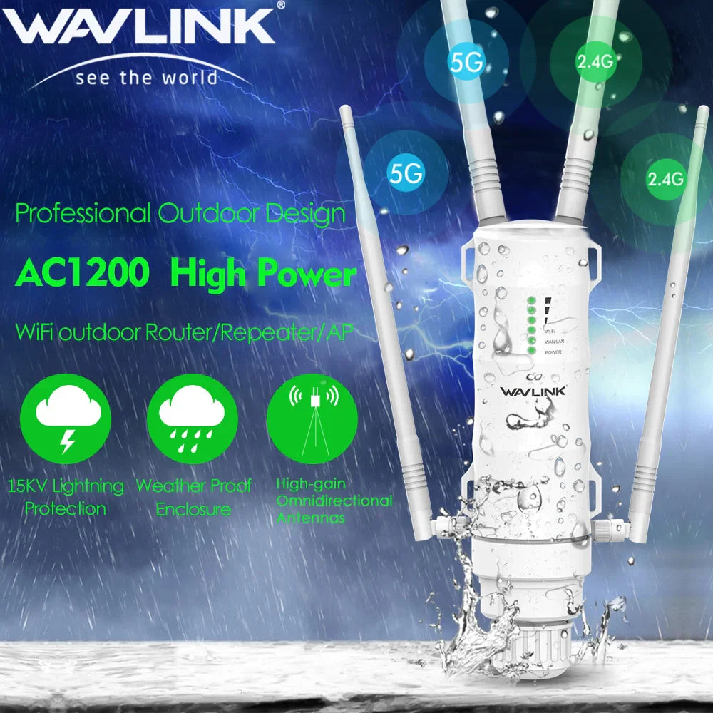 Wavlink AC1200/600/300 High Power Outdoor WIFI Router/AP Wireless