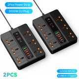 3000W 6 AC Outlets Power Strip 20W PD