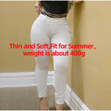 Plus Size High Waist Sexy Skinny White Basic