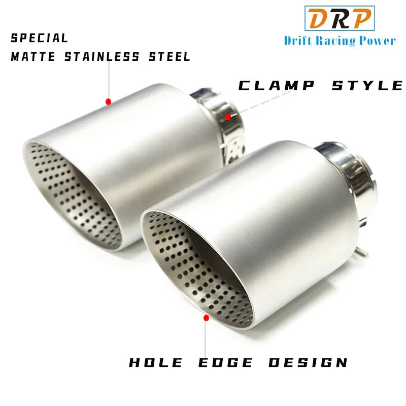 1 Pcs Matte Stainless Steel Car Exhaust Tip