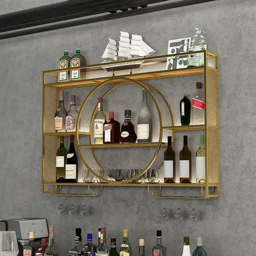 Hanging Display Wine Rack Wall Mounted Inverted Retail