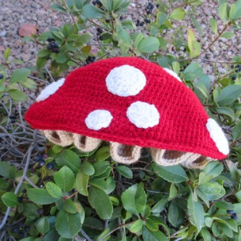 Fun Slouchy Mushroom Costume Hats Halloween Gift Warm