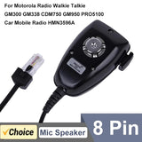 Mic Speaker 8pin Hand Microphone For Motorola Walkie