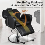 Baasha Barber Chair, Reclining Salon Chair for Hair