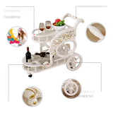 European Homestay Storage Cart Restaurant Household Double-decker Trolley