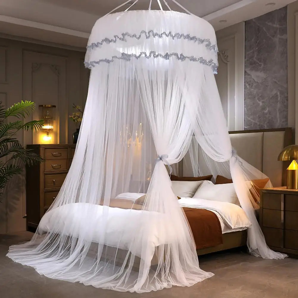 Breathable Hanging Mosquito Net Top Hook Lace Bed