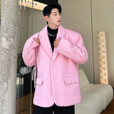 IEFB Korean Chic Male Woolen Jacket Fashion Lapel