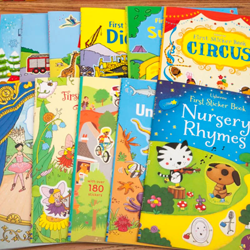 A4 size Children Preschool Montessori Cartoon Sticker books