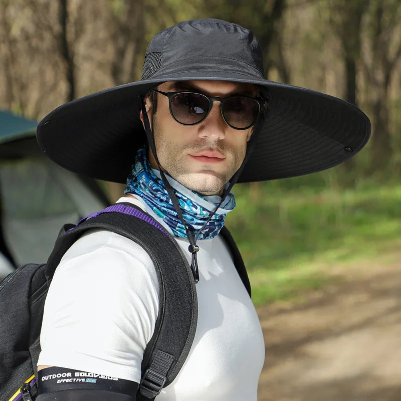 Big Head Size Fishing Hat for Men's Summer