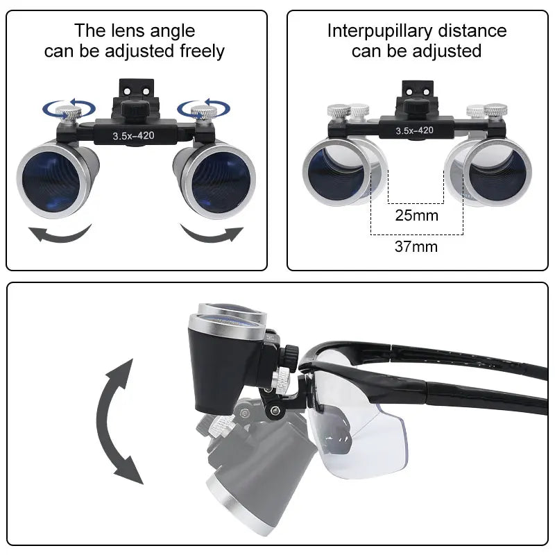 Head Wearing Dental Loupe Ultralight Binocular Magnifier Dentist