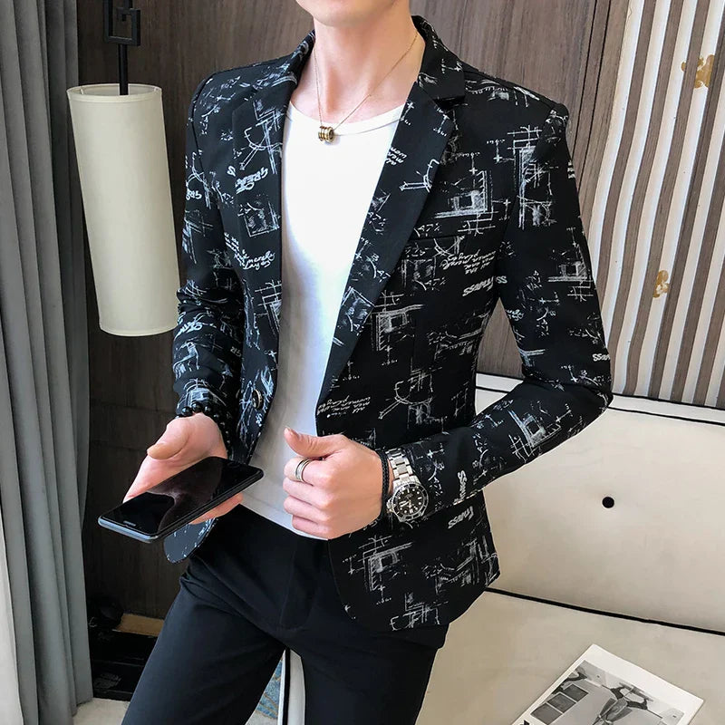 Men Blazer 2024 Spring Fashion High-quality Men Korean