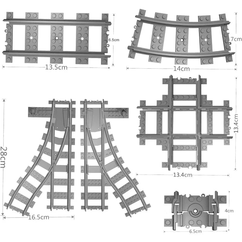 City Train Track Building Block Set 100PCS Soft