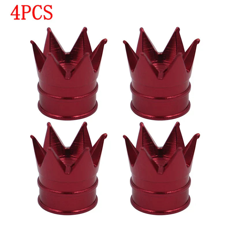 14PCS Creative Crown Aluminum Car Wheel Tyre Tire
