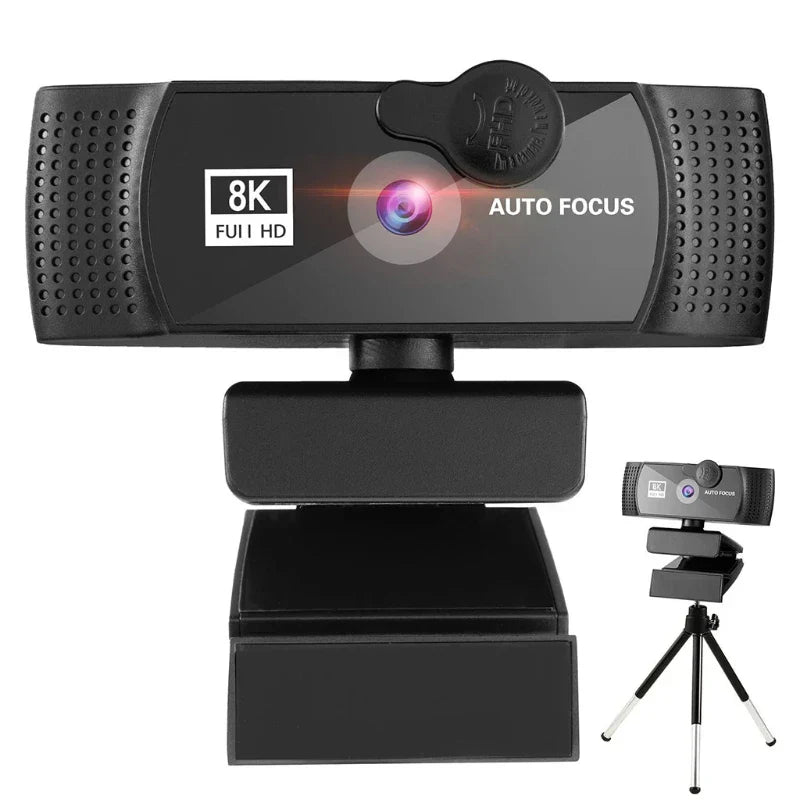 1K2K4K8K Webcam with Mic & Privacy Cover &Tripod