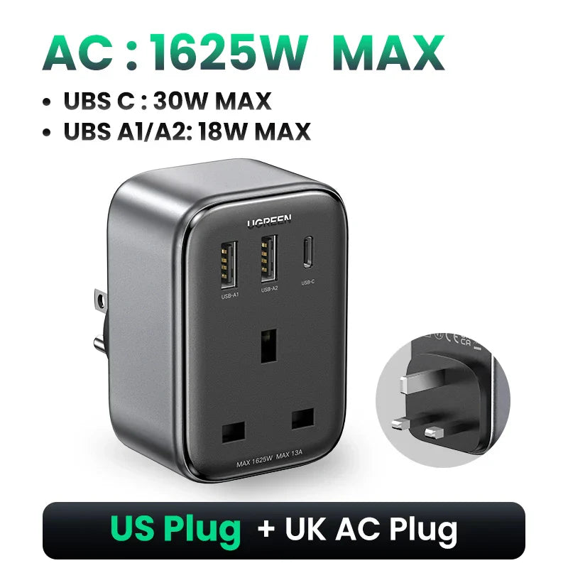 UGREEN 30W GaN PD Charger With AC Outlets