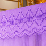 Embroidery Lace Pleated Mosquito Net for Bed Square