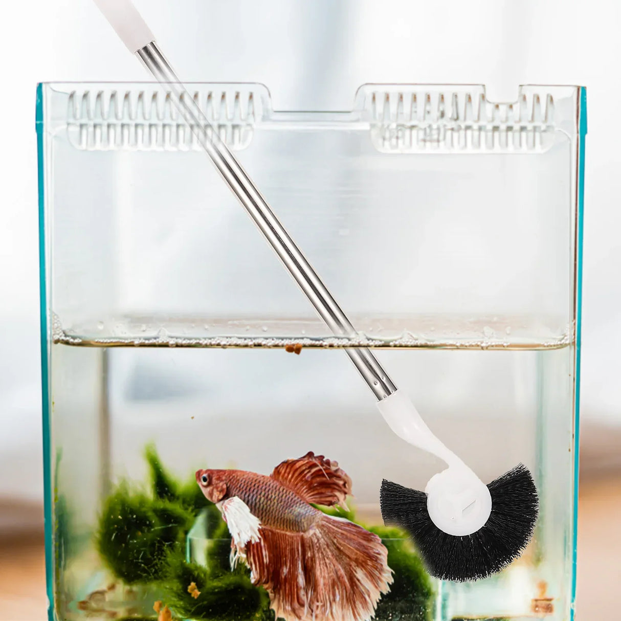 Glass Cleaner Fish Tank Brush Aquarium Cleaning Ergonomic