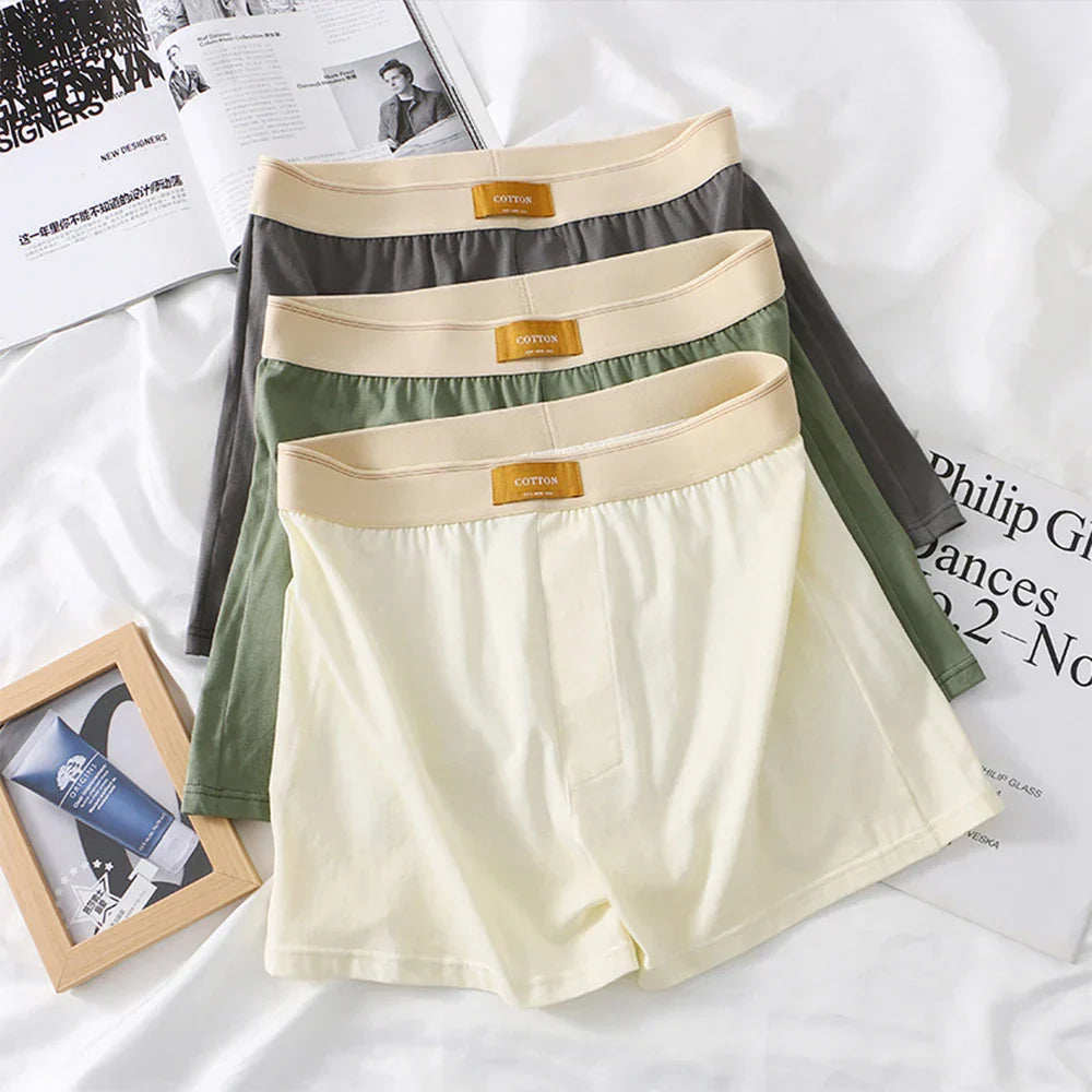 3PCS/Pack M-4XL 100% Cotton Pajama Pants Loose Big