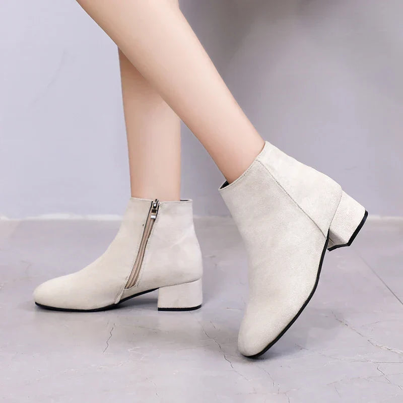 Women's Winter Boots 2023 New Suede Dress Women