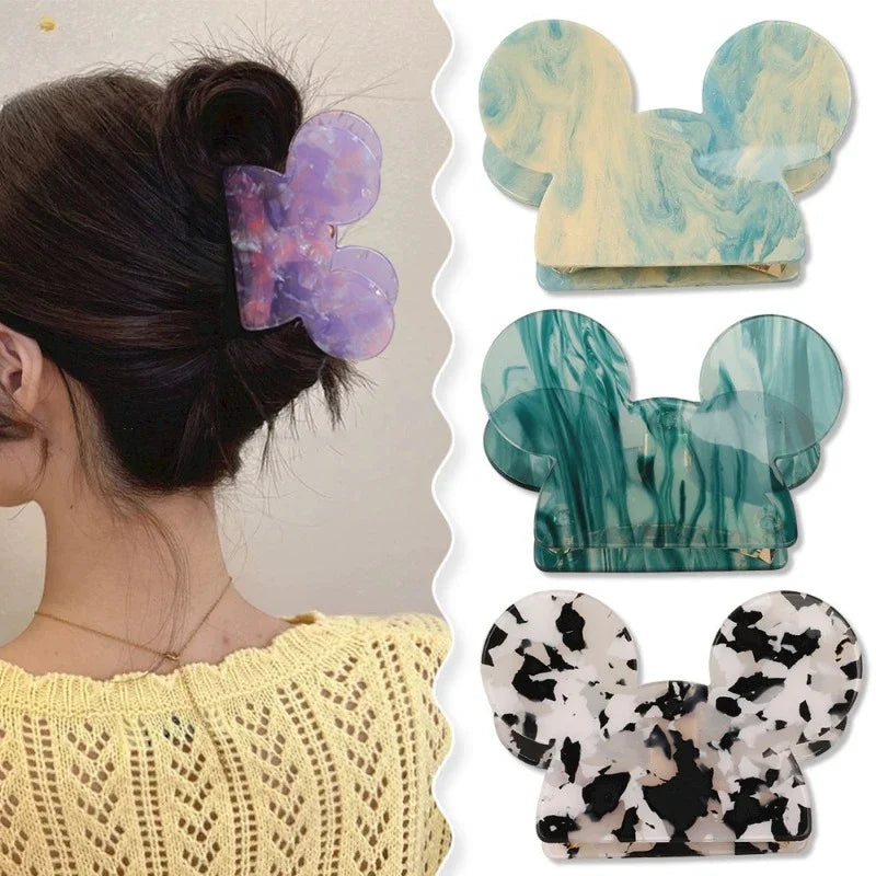 Cartoon Mickey Acetate Hair Claw for Women Girls