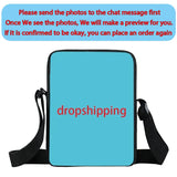 Custom Your Image Name Logo Messenger Bag Women