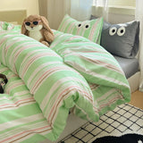 Nordic Sling Bed 150 Bedding Sets Stripes Duvet