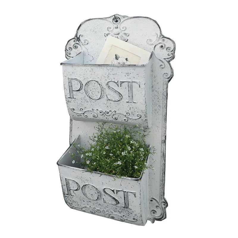 Outdoor Wall Mounted Mailbox Metal Letter Box French