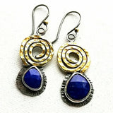 Bohemian Water Drop Blue Stone Earrings for Women