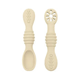 2PCS Cute Baby Learning Spoons Utensils Set Food