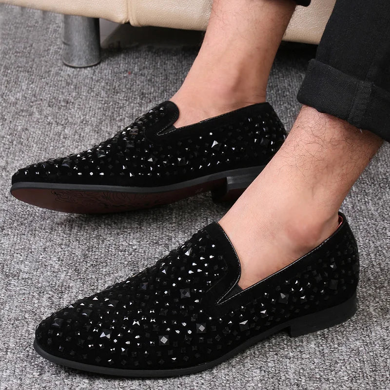 Black Spikes 2022 New Brand Mens Loafers Luxury