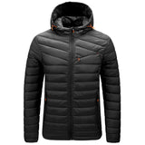 Men's Autumn Jacket Zip Lightweight Windbreaker Hooded Parka