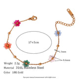 Handmade Colorful Beads Flower Charm Y2K Jewelry Set