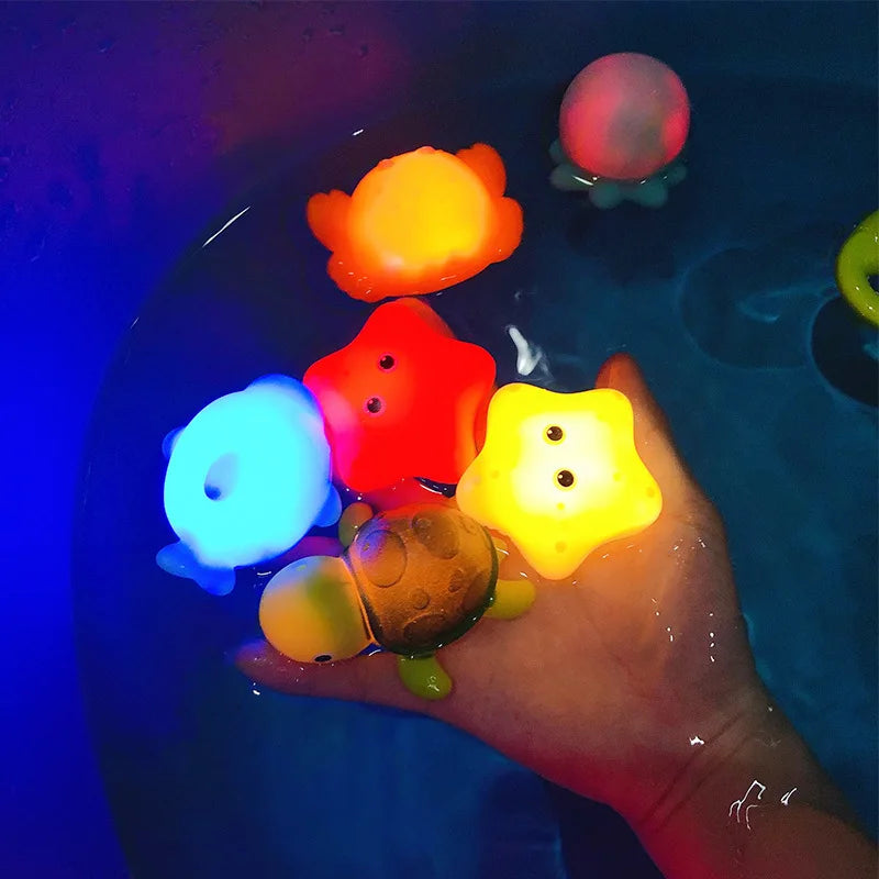 Children's bath toys Induction water play light-up animal