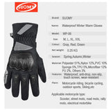 Suomy Motorcycle Gloves Winter Men Waterproof Moto Gloves   Snowmobile Gloves Touch Screen Motorbike Riding Protective Gear