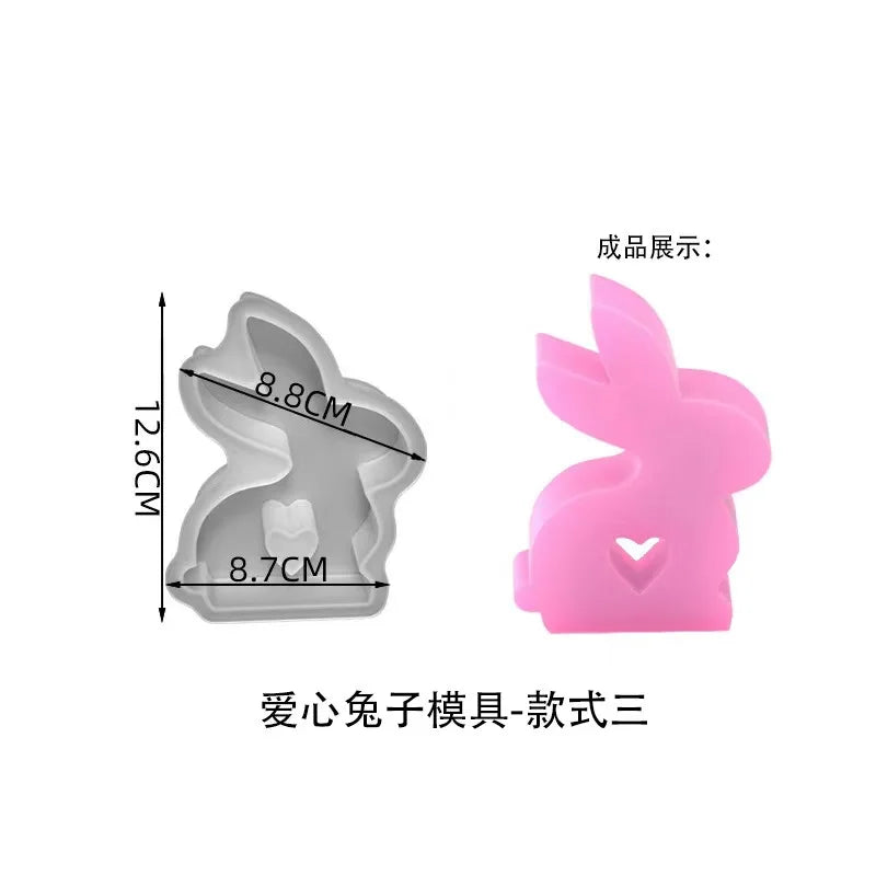 DIY Cement Gypsum Aromatherapy Silicone Mold Easter Love