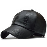 Leather Baseball Cap Men Fashion Sports Caps Army