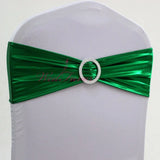 10pcs/50pcs Metallic Gold Silver Stretch Spandex Chair Bow
