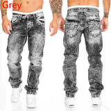 Straight Jeans Man Vintage Wash Denim pants Spring