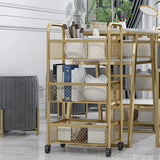 Food Trailer Trolley Rolling Cart Organizer Metal Vegetable
