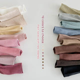 5Pairs/lot Solid Kids Socks Casual Baby Girls Boys