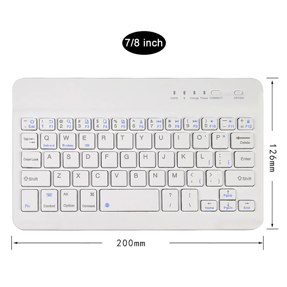 Universal Wireless Bluetooth Keyboard with Leather Case Stand