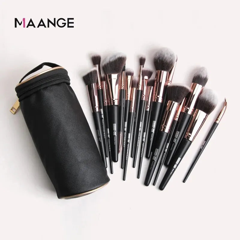 MAANGE Makeup Brush Set 18pcs Foundation Powder Concealers