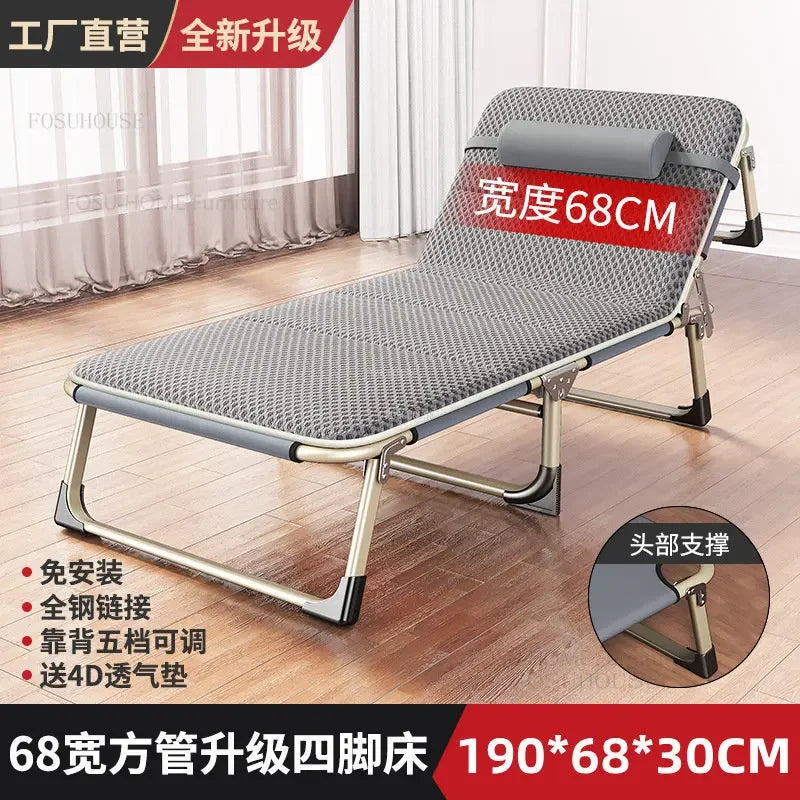 Folding Beds Portable Single Office Bed Sleeping Marching