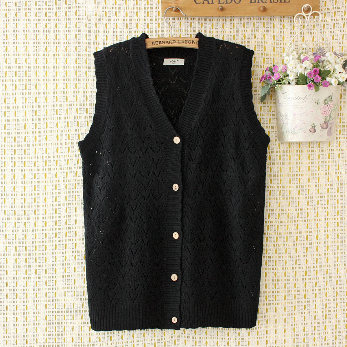 Plus Size Sweater Vest Women Clothing 4xl Loose