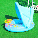 Cartoon Inflatable Baby Swim Ring Seat Floating Sunshade