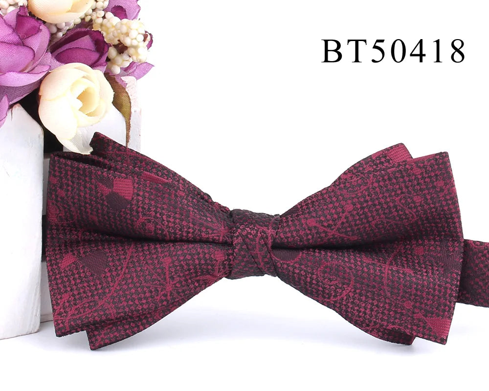 New Suits Bowtie For Groom Fashion Striped Bow