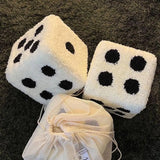 Cubic Imitation Lamb Wool Funny Shoes Stool Bedroom