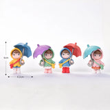 4PCS Cute Umbrella Couple Car Interior Decoration Action