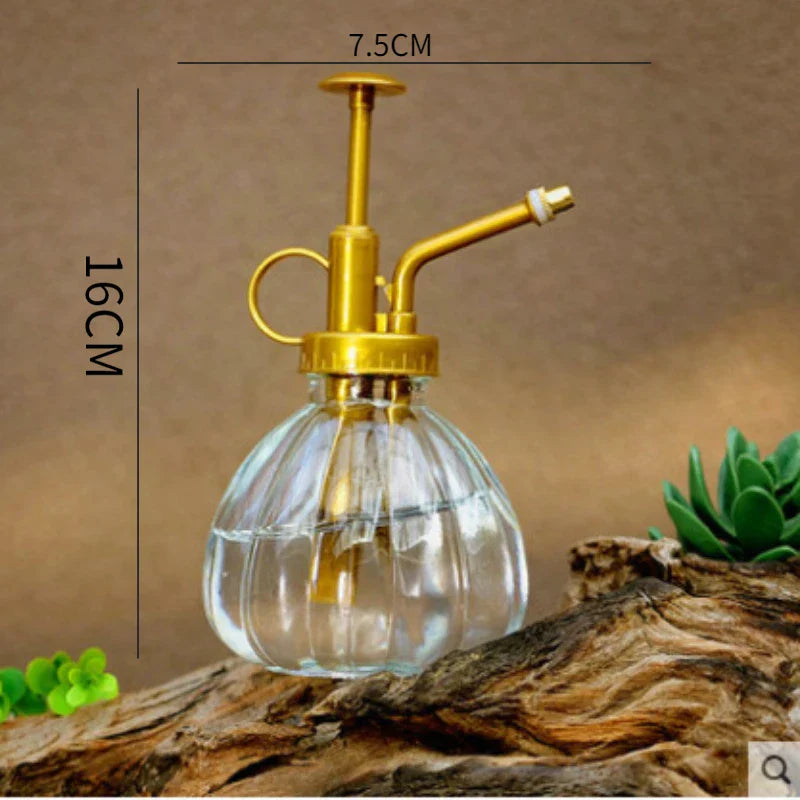Glass Embossed Air Pressure Gardening Small Watering Can