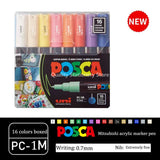UNI Posca Markers marcadores PC-1/3/5M Acrylic Permanent Graffiti